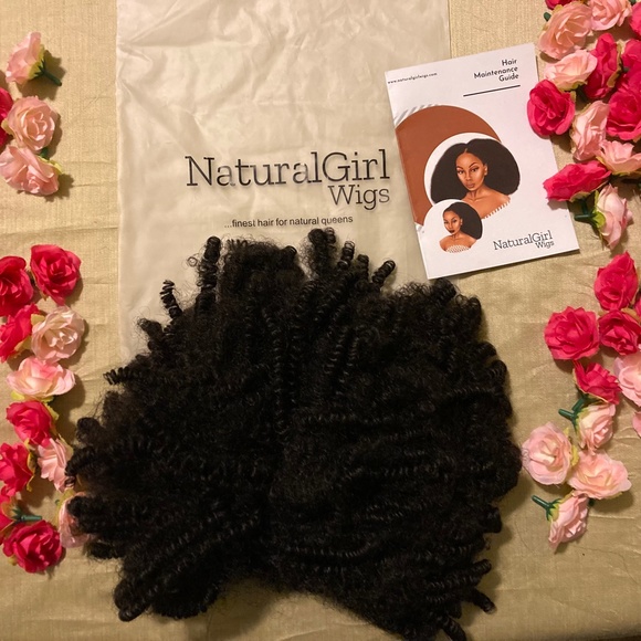 NWT Faux Kinky Coily Ponytail by Natural Girl Wigs Color 1B Length 12 inches - Picture 11 of 13